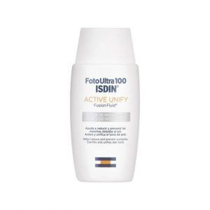 Isdin Active Unify, el fotoprotector que puedes encontrar en Farmacia Pérez Vázquez que no solo trata las manchas sino que ayuda en su despigmentación, unificando el tono