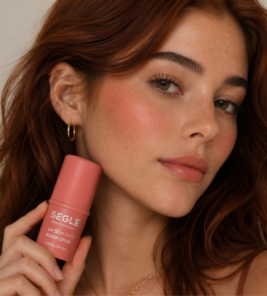 Segle Blush en Crema SPF 50+ Tono Coral Crush | El Toque de Color Melocotón para Mejillas, Labios y Párpados