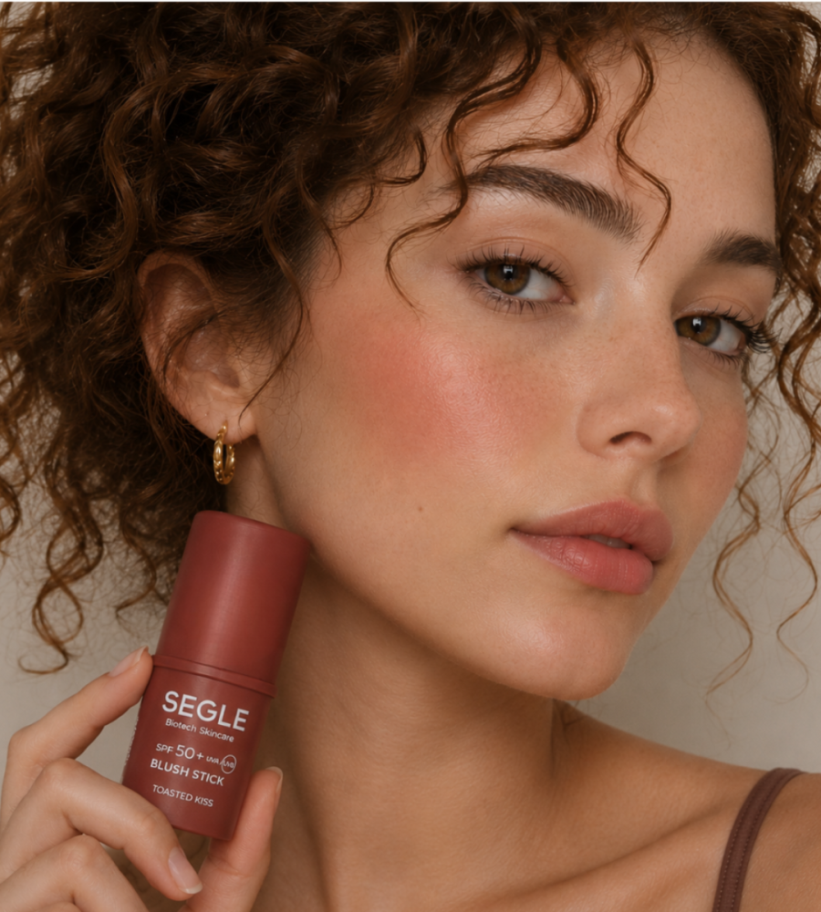 Segle Blush en Crema SPF 50+ Tono Toasted Kiss | El Toque Bronceado Cálido para Mejillas, Labios y Párpados