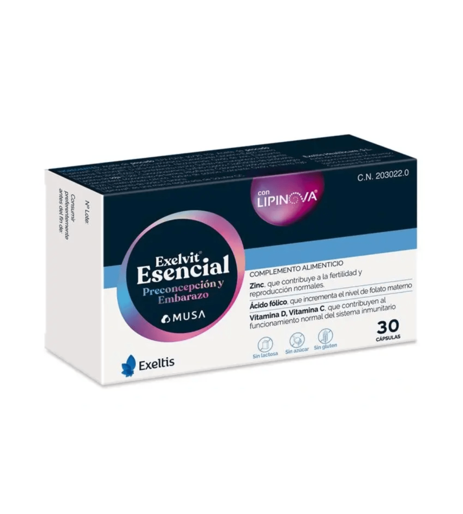 ExelVit Esencial Preconcepción y Embarazo 30 Cápsulas