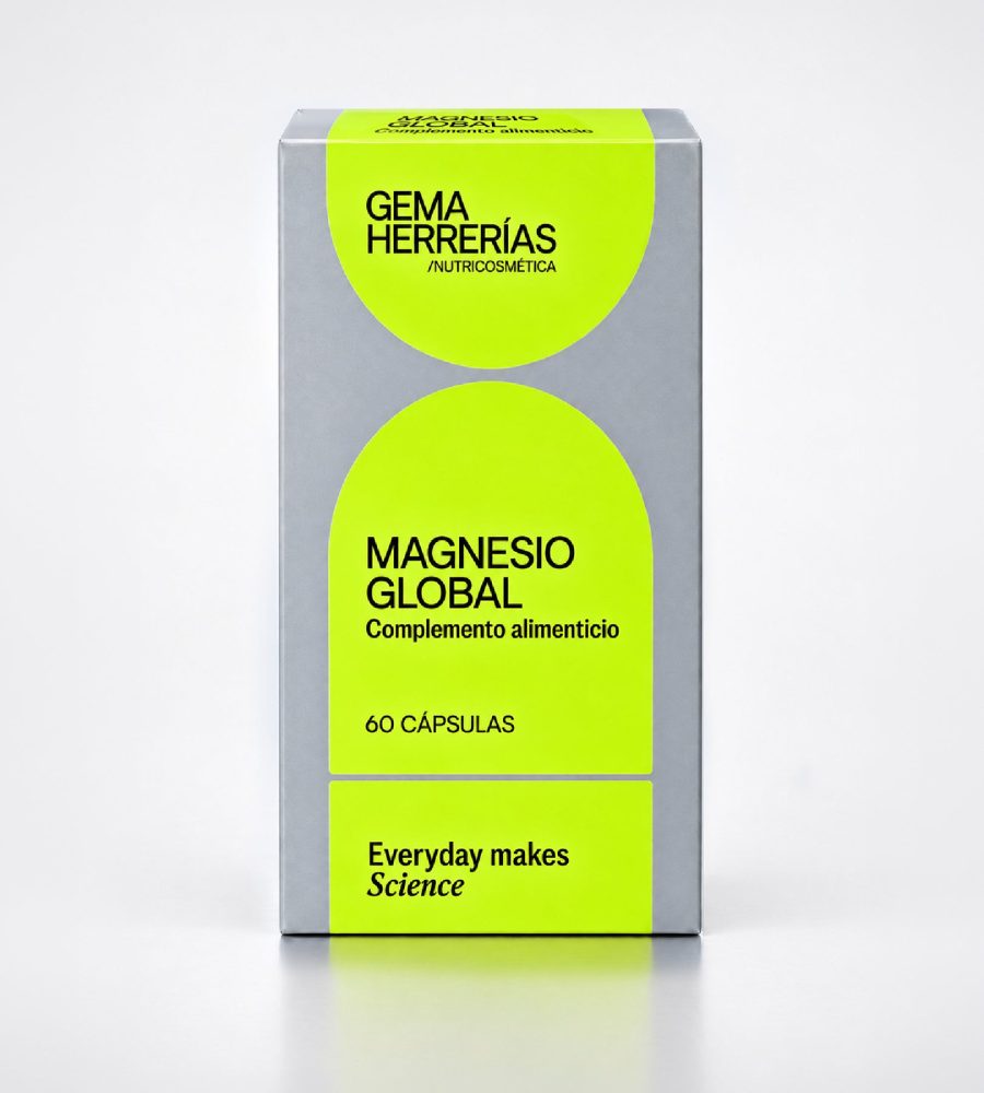 Gema Herrerías Magnesio Global 60 cáps  | El Equilibrio Nervioso y Muscular para Combatir el Envejecimiento por Estrés