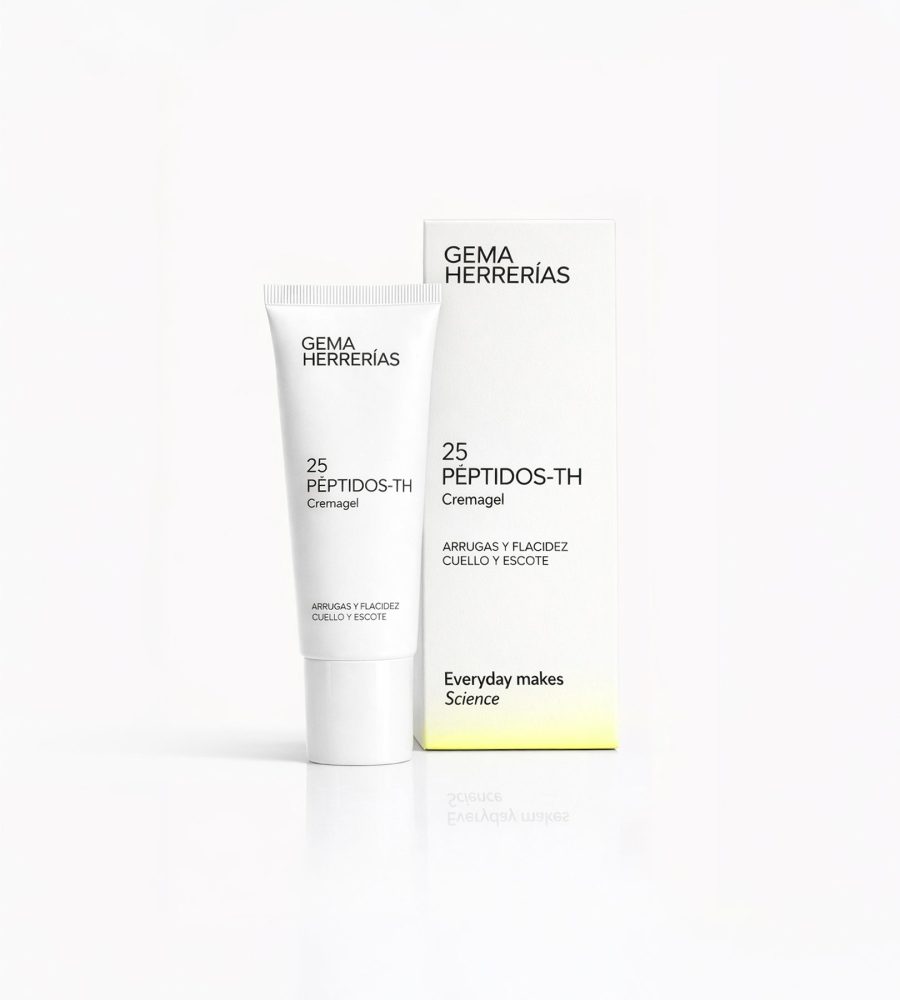 Gema Herrerías – 25 Péptidos-TH Cremagel 40ml | El Tratamiento Definitivo para Cuello y Escote