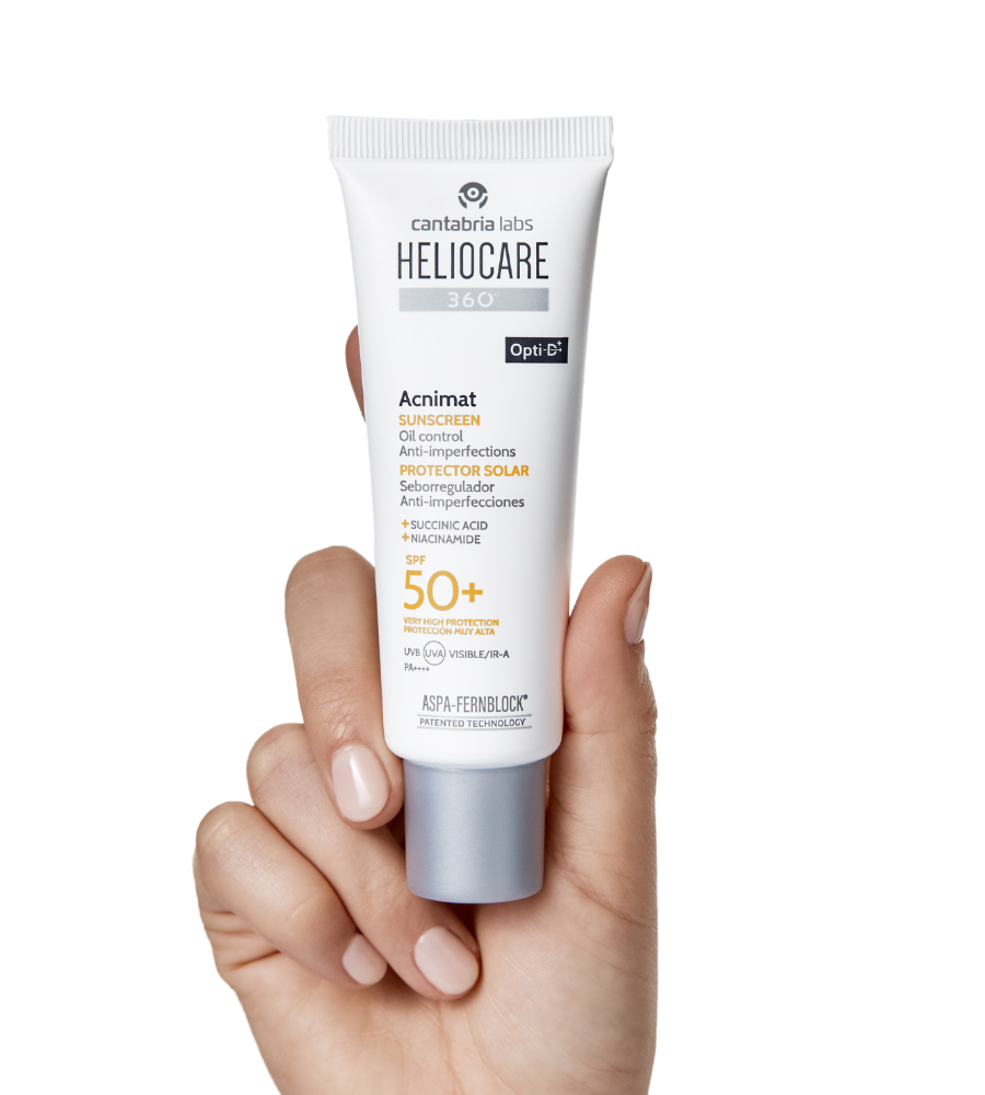 Heliocare 360° Acnimat Fluid SPF 50+ 50ml | Protege, Trata y Matifica las Pieles con Tendencia Acneica