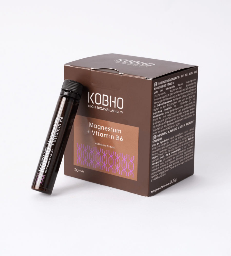Kobho Labs Magnesio + B6 Bebible 20 viales | Tu dosis de relax y energía en un solo «shot»